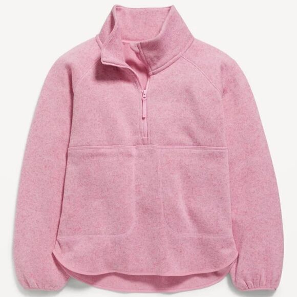 Old Navy New With Tag Size XXL Loose Quarter-Zip Sweater-Knit Pullover for Girls - Picture 1 of 12